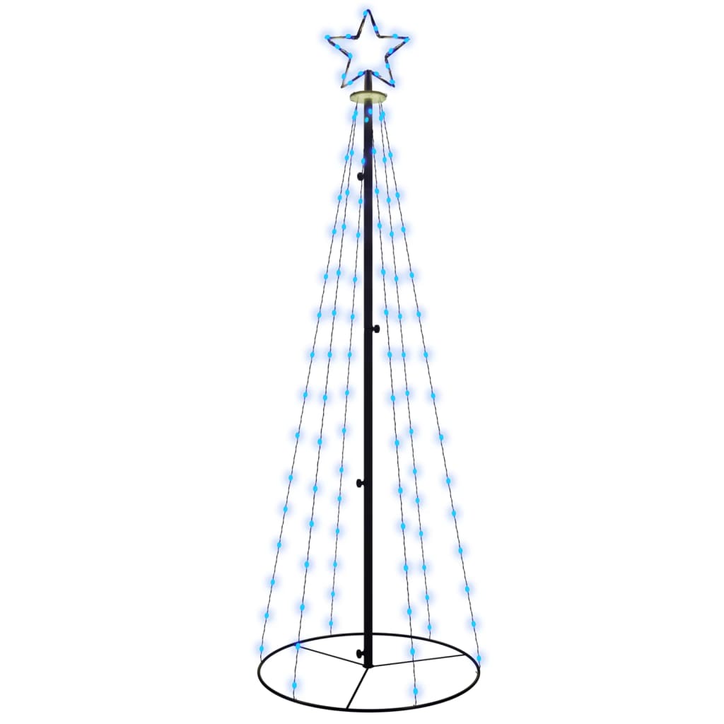 Vidaxl Kegelkerstboom 108 LEDs 70x180 cm blue