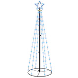 Vidaxl Kegelkerstboom 108 LEDs 70x180 cm blue