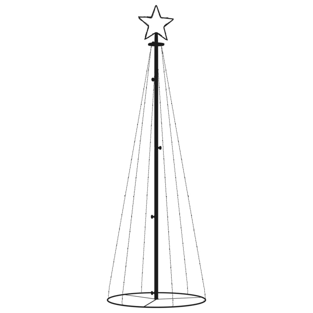 Vidaxl Kegelkerstboom 108 LEDs 70x180 cm blue