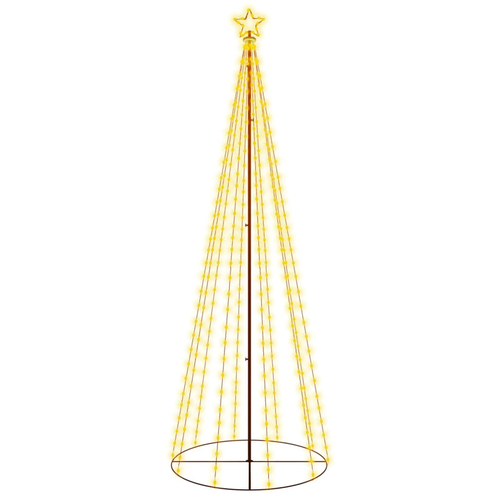 Vidaxl Kegelkerstboom 310 LEDs 100x300 cm warm white