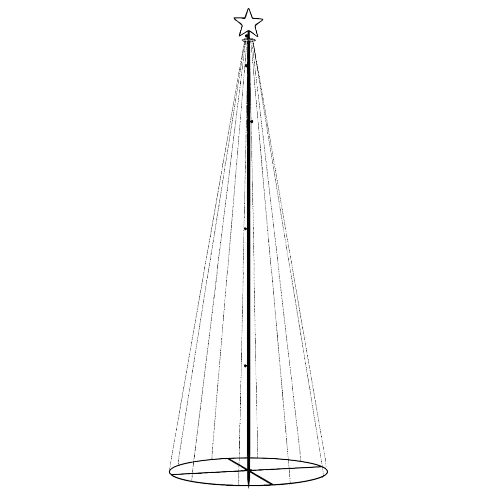 Vidaxl Kegelkerstboom 310 LEDs 100x300 cm blue
