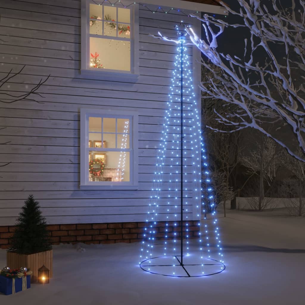 Vidaxl Kegelkerstboom 310 LEDs 100x300 cm blue