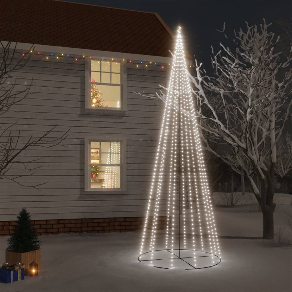 Vidaxl Kegelkerstboom 732 LEDs Cold white 160x500 cm