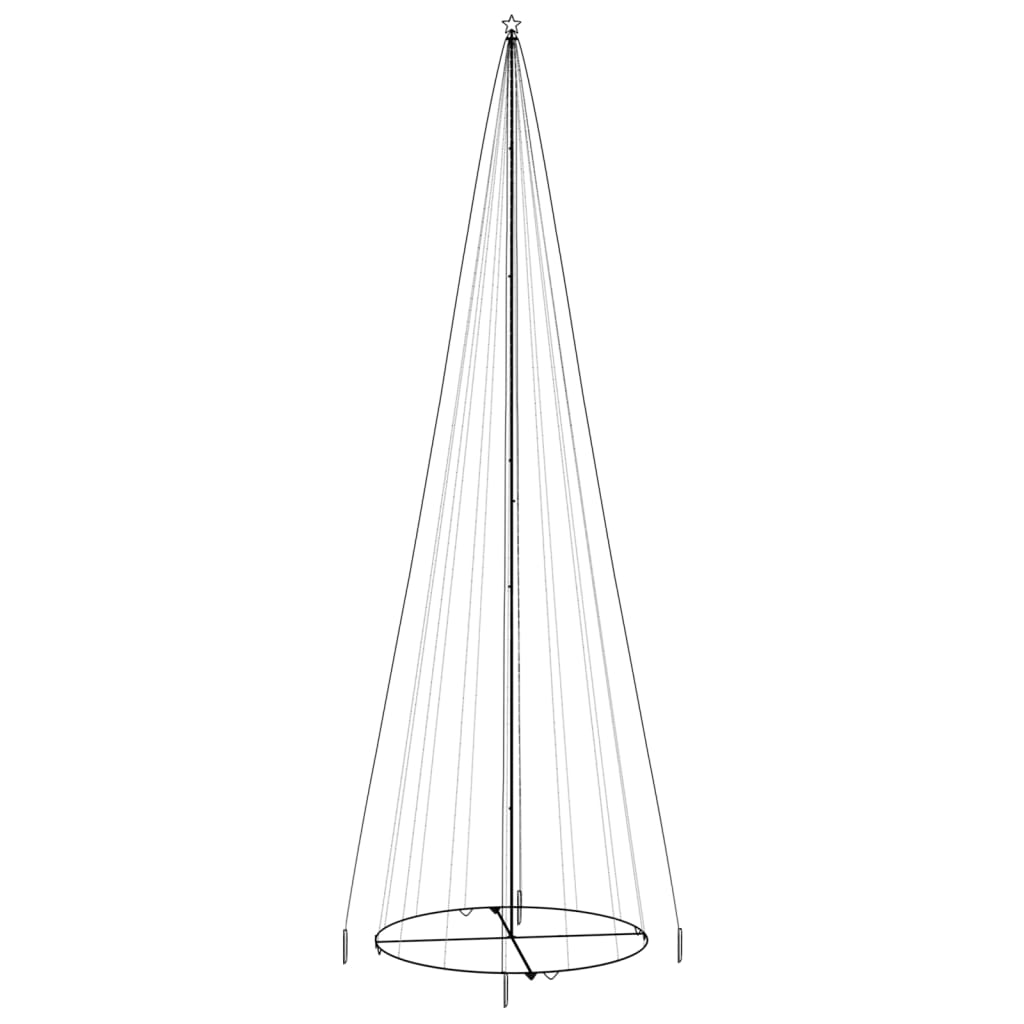 Vidaxl Kegelkerstboom 1134 LEDs warm white 230x800 cm
