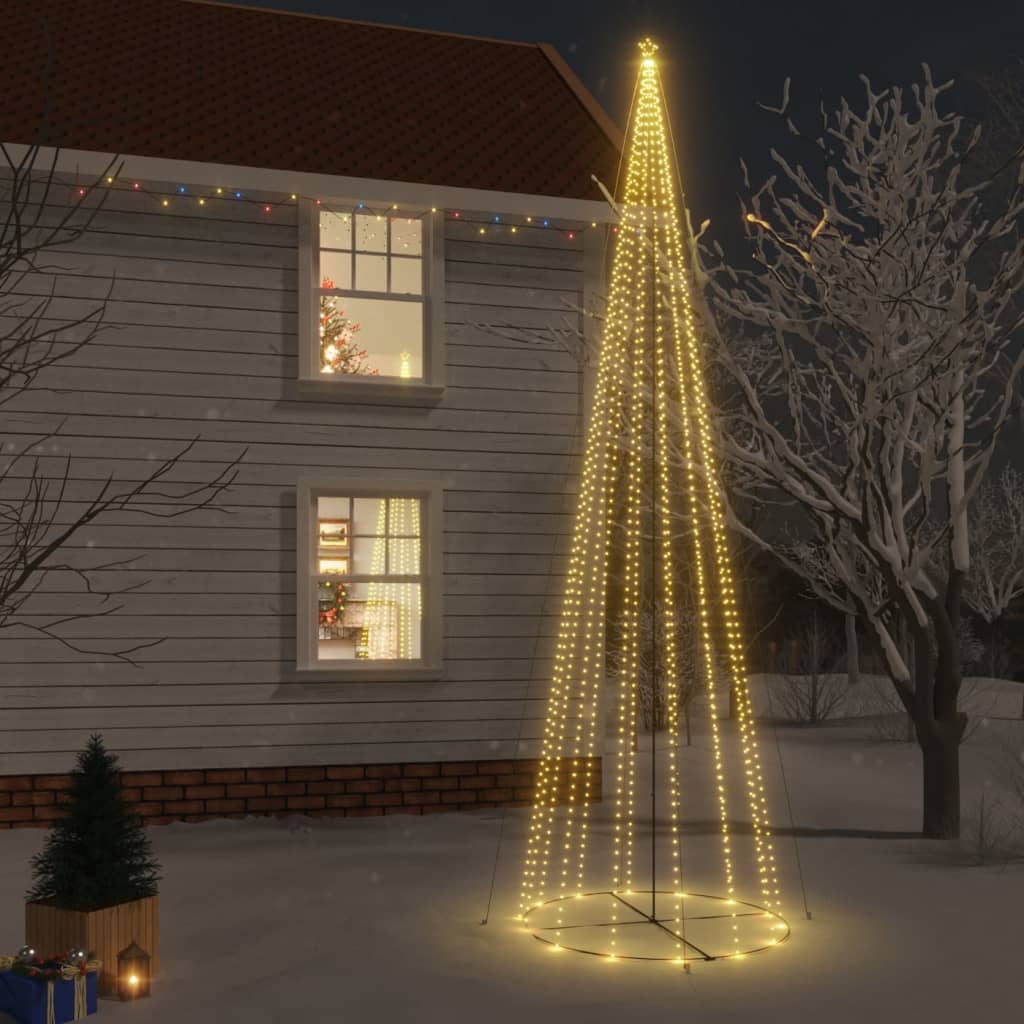 Vidaxl Kegelkerstboom 1134 LEDs warm white 230x800 cm