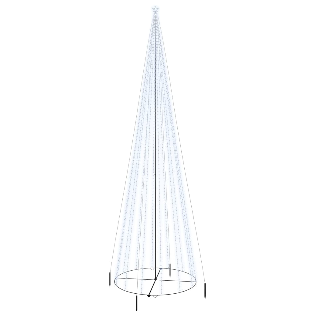 Vidaxl Kegelkerstboom 1134 LEDs Cold white 230x800 cm