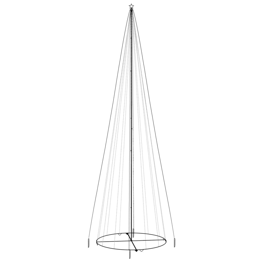 Vidaxl Kegelkerstboom 1134 LEDs Cold white 230x800 cm