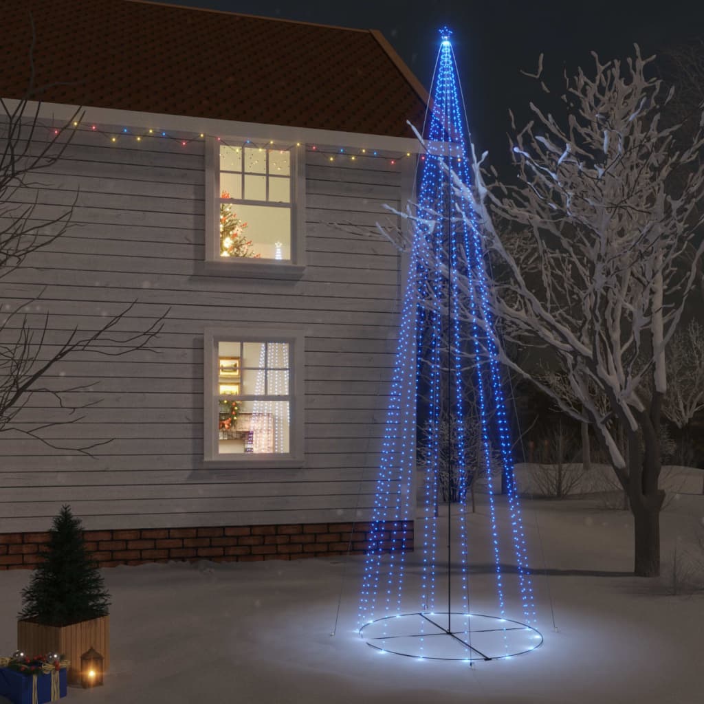 Vidaxl Kegelkerstboom 1134 LEDs blue 230x800 cm