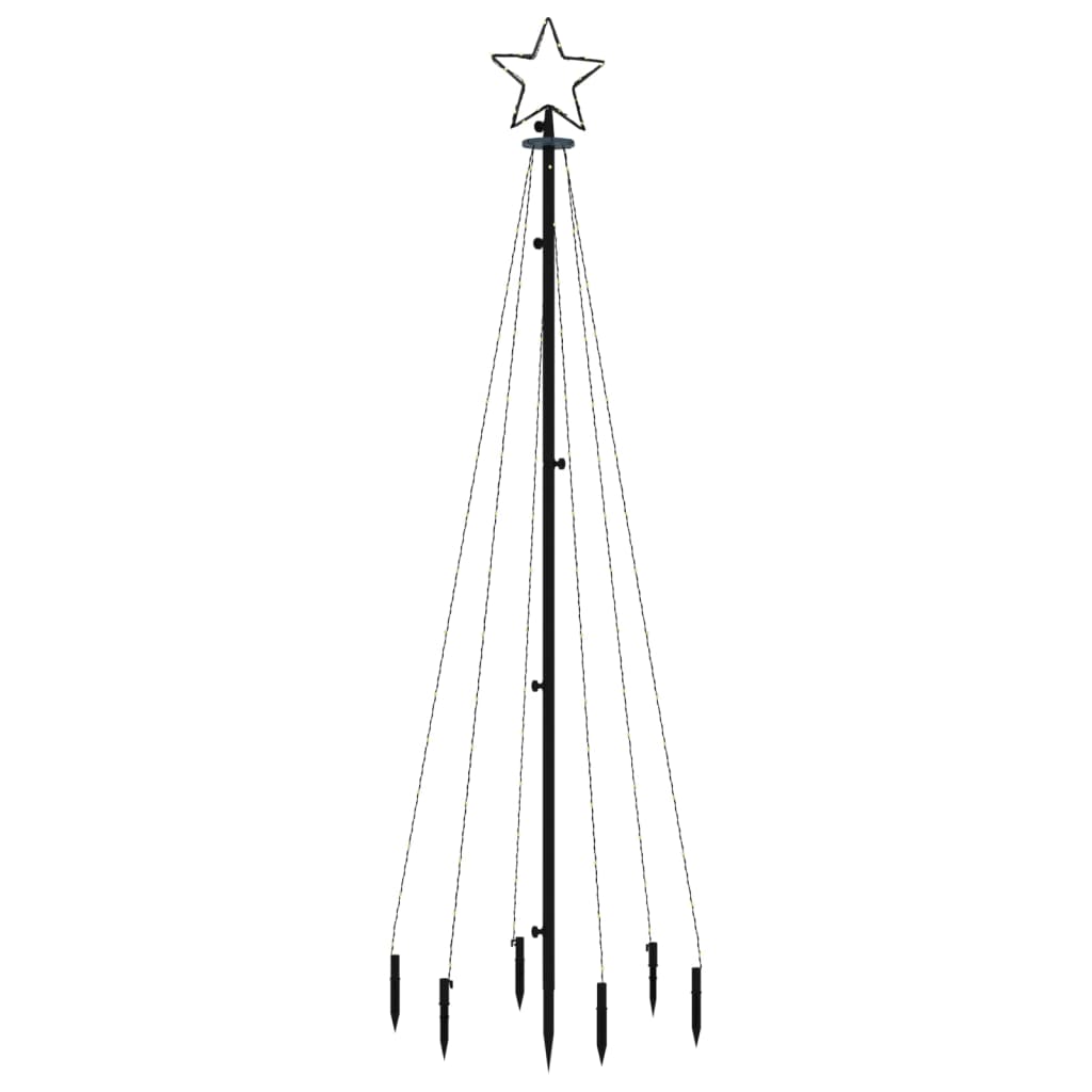 Vidaxl julgran med markstift 108 lysdioder varmt vitt 180 cm