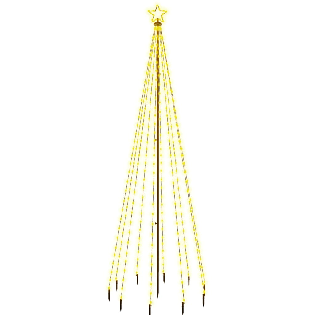 Vidaxl Christmas tree with ground pin 310 LEDs warm white 300 cm