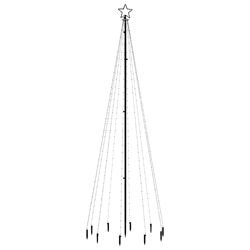 Vidaxl Christmas tree with ground pin 310 LEDs warm white 300 cm