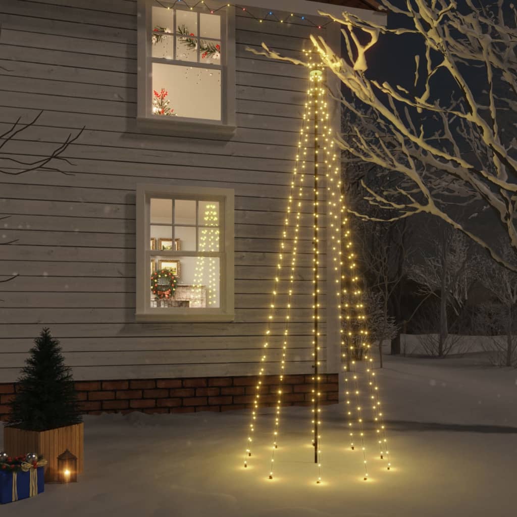 Vidaxl Christmas tree with ground pin 310 LEDs warm white 300 cm