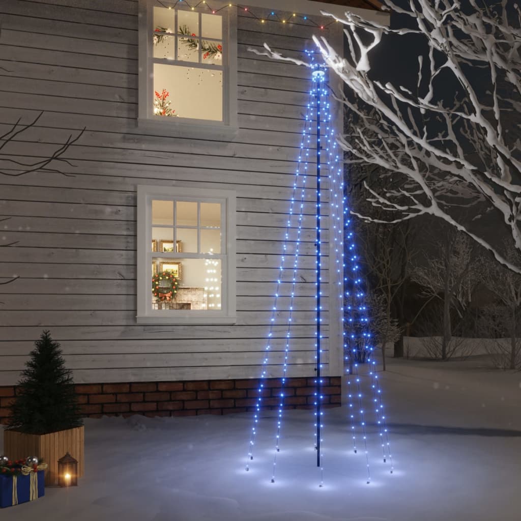 Vidaxl Christmas tree with ground pin 310 LEDs blue 300 cm
