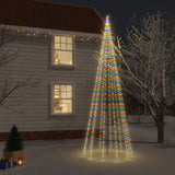Arbre de Noël Vidaxl avec broche de sol 732 LEDS multi-colorants 500 cm