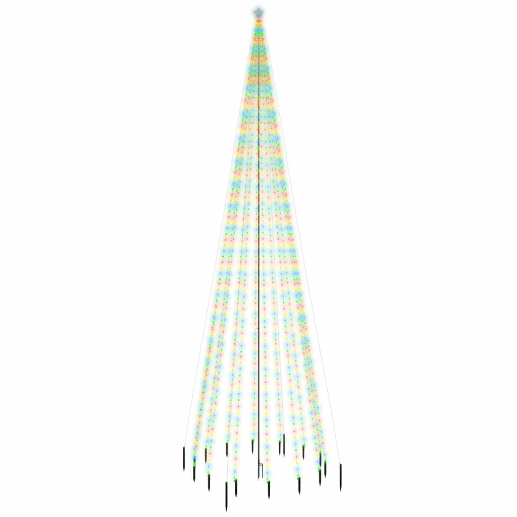 Vidaxl Christmas tree with ground pin 1134 LEDs multi -colored 800 cm