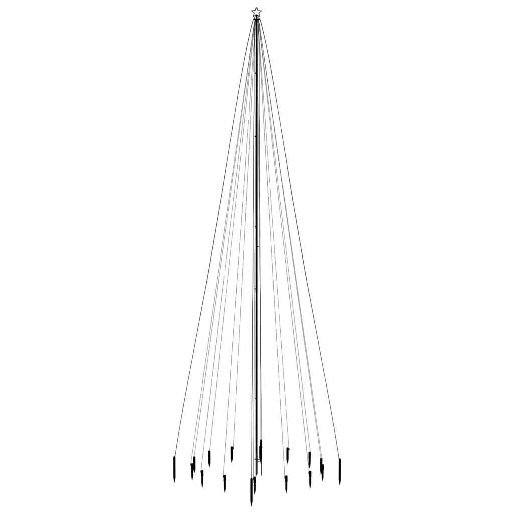 Vidaxl Christmas tree with ground pin 1134 LEDs blue 800 cm