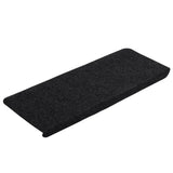 Vidaxl Stair Mats Auto -adesivo 15 ST 65x24.5x3.5 cm preto
