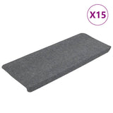 Vidaxl Stair Mats Self -fast 15 ST 65x24,5x3,5 cm grå