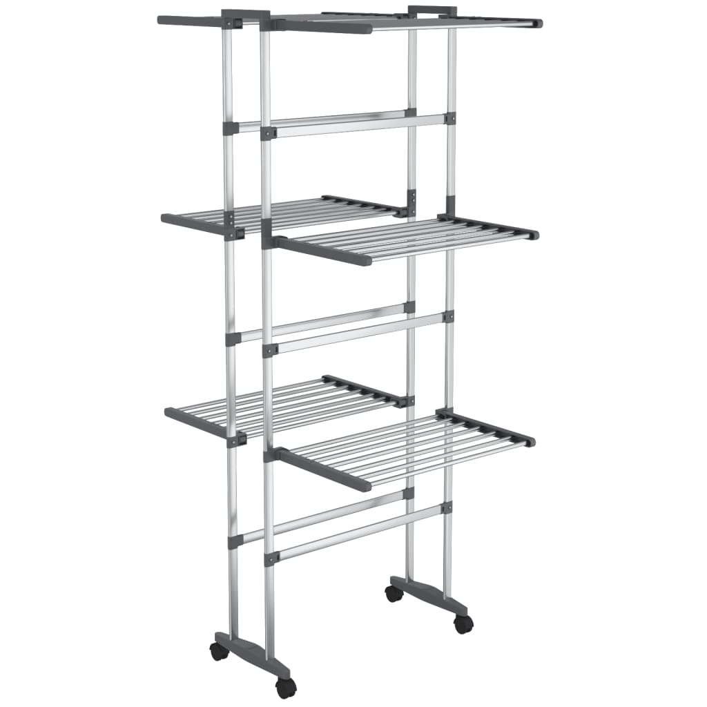 Vidaxl Draogk 3-vrstva s koly 60x70x129 cm stříbrná barva