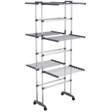 Vidaxl Draogk 3-vrstva s koly 60x70x129 cm stříbrná barva