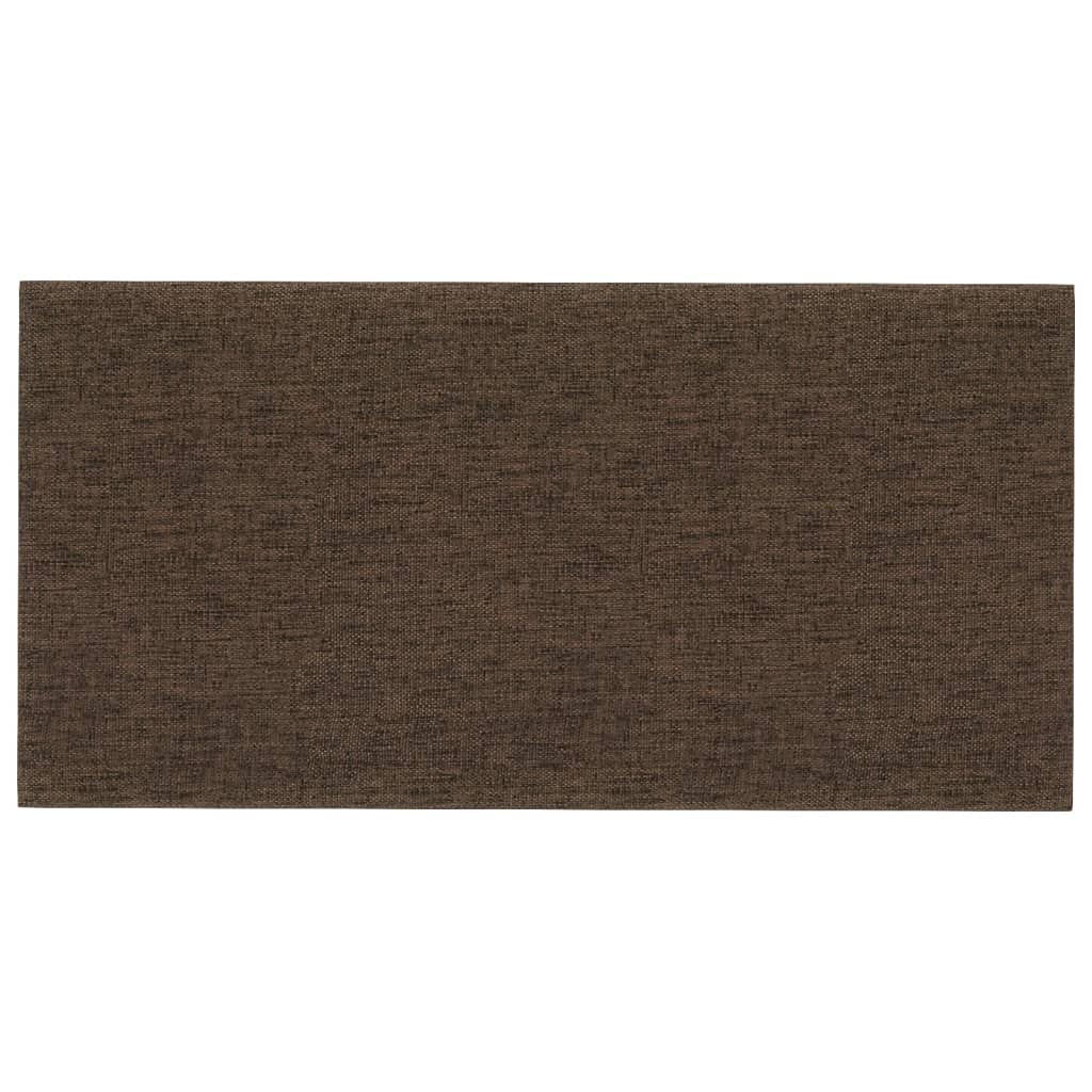 Vidaxl Wandpannelen 12 PCs 0.54 m² ass 30x15 cm Stoff Brown