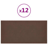 Vidaxl Wall panels 12 pcs 0.54 m² 30x15 cm artificial leather brown