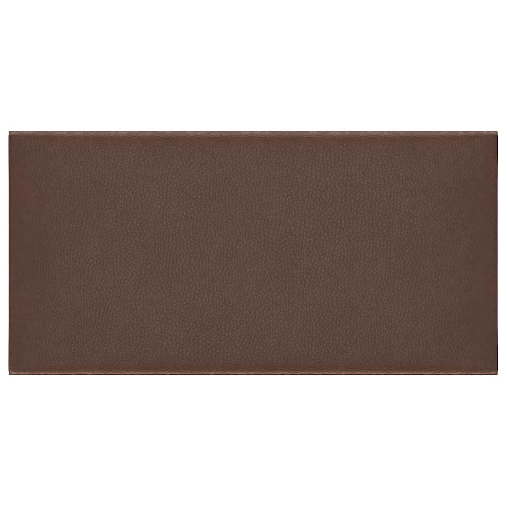 Vidaxl Wall panels 12 pcs 0.54 m² 30x15 cm artificial leather brown
