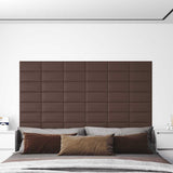 Vidaxl Wall panels 12 pcs 0.54 m² 30x15 cm artificial leather brown