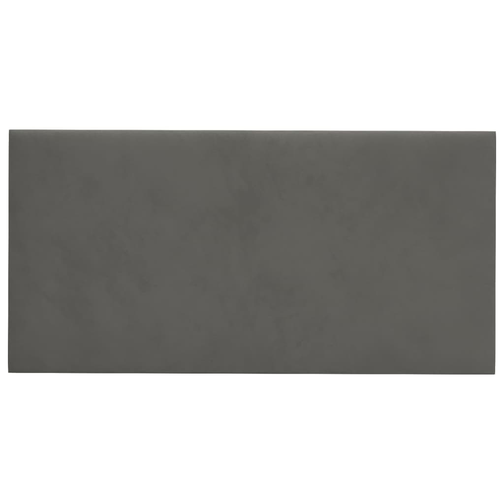 Vidaxl väggpaneler 12 st 0,54 m² 30x15 cm sammet mörkgrå