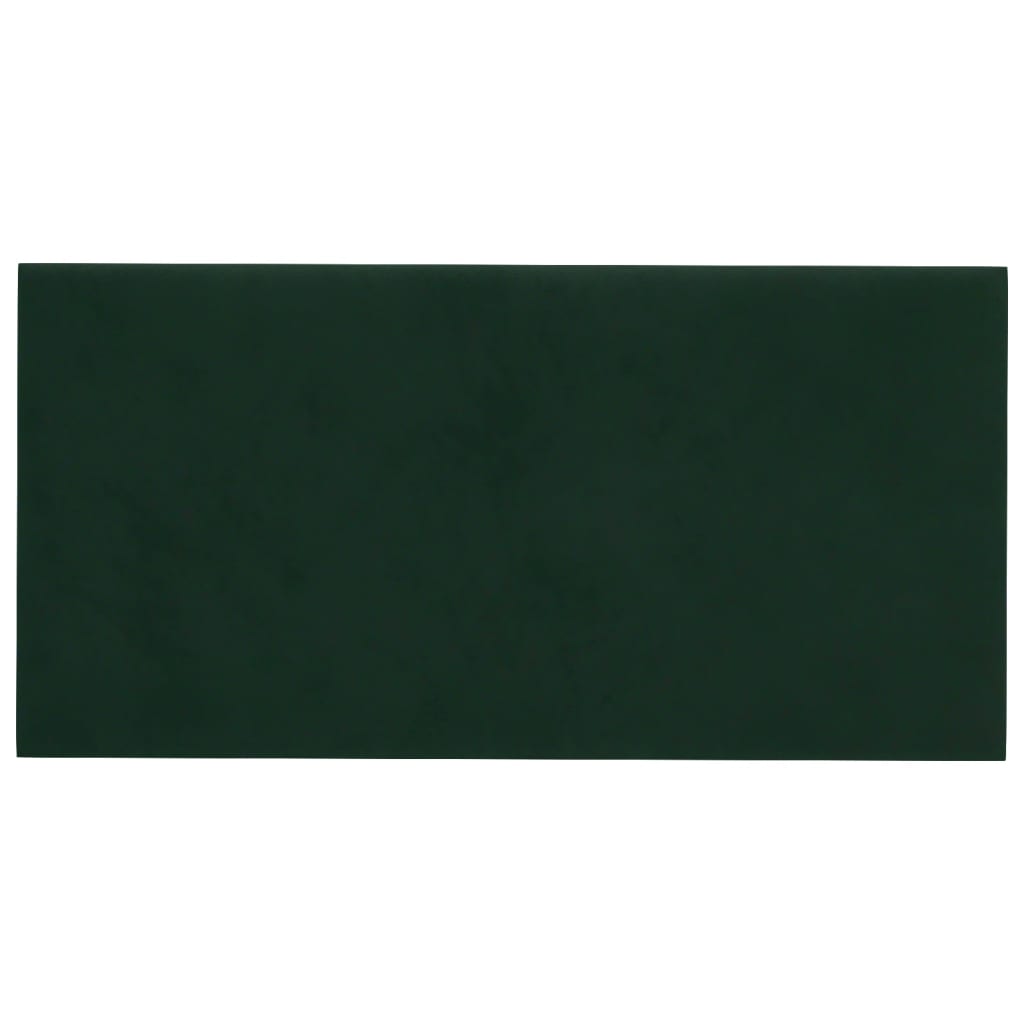 Paneles de pared Vidaxl 12 PCS 0.54 m² 30x15 cm Velvet verde oscuro
