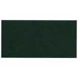 Paneles de pared Vidaxl 12 PCS 0.54 m² 30x15 cm Velvet verde oscuro