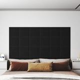Pannelli a parete Vidaxl 12 ST 1,08 m² 30x30 cm tessuto nero