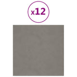 Pannelli a parete Vidaxl 12 ST 1,08 m² 30x30 cm Grigio chiaro