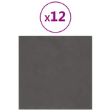 Pannelli a parete Vidaxl 12 ST 1,08 m² 30x30 cm Grigio scuro
