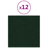 Pannelli a parete Vidaxl 12 ST 1,08 m² 30x30 cm Verde scuro