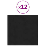 Nástěnné panely Vidaxl 12 St 1,08 m² 30x30 cm Velvet Black