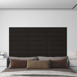 Vidaxl vægpaneler 12 st 1,08 m² 60x15 cm stof sort
