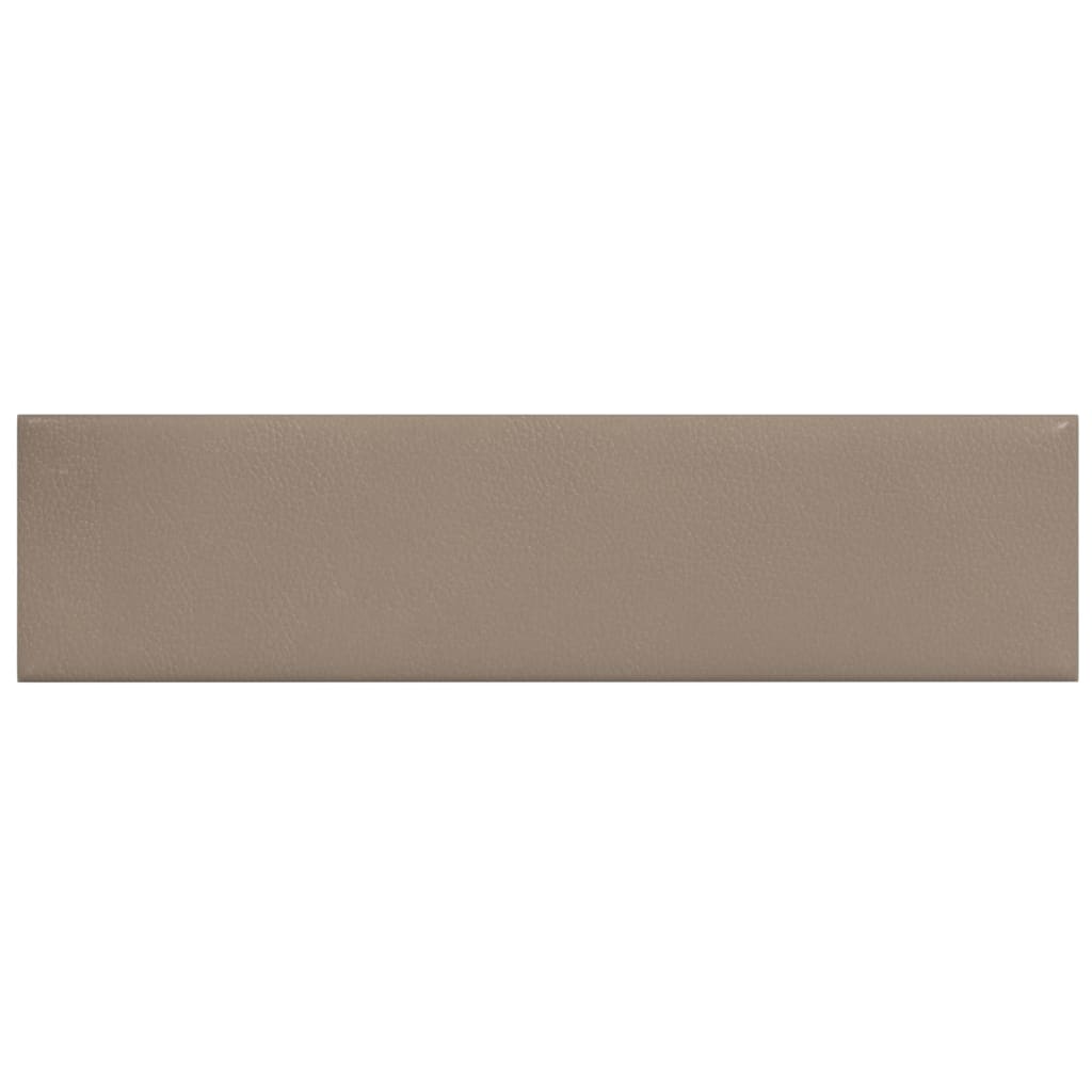 Pannelli a parete Vidaxl 12 ST 1,08 m² 60x15 cm in pelle d'arte Cappuccinocolide