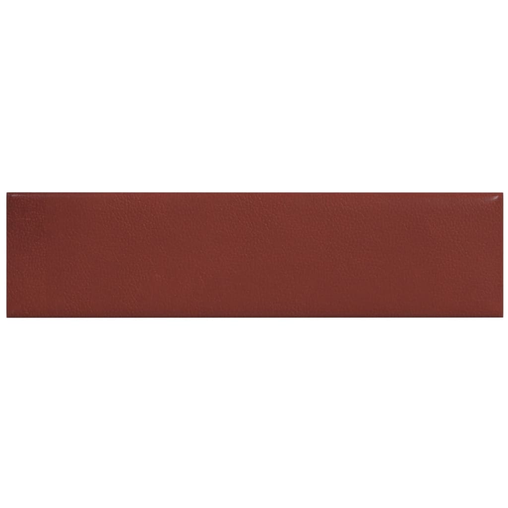 Vidaxl Wandpaneele 12 ST 1,08 m² 60x15 cm Künstlicher Lederwein rot