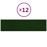 Pannelli a parete Vidaxl 12 ST 1,08 m² 60x15 cm Verde scuro