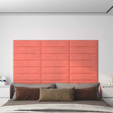 Vidaxl stenske plošče 12 St 1,08 m² 60x15 cm žametno roza