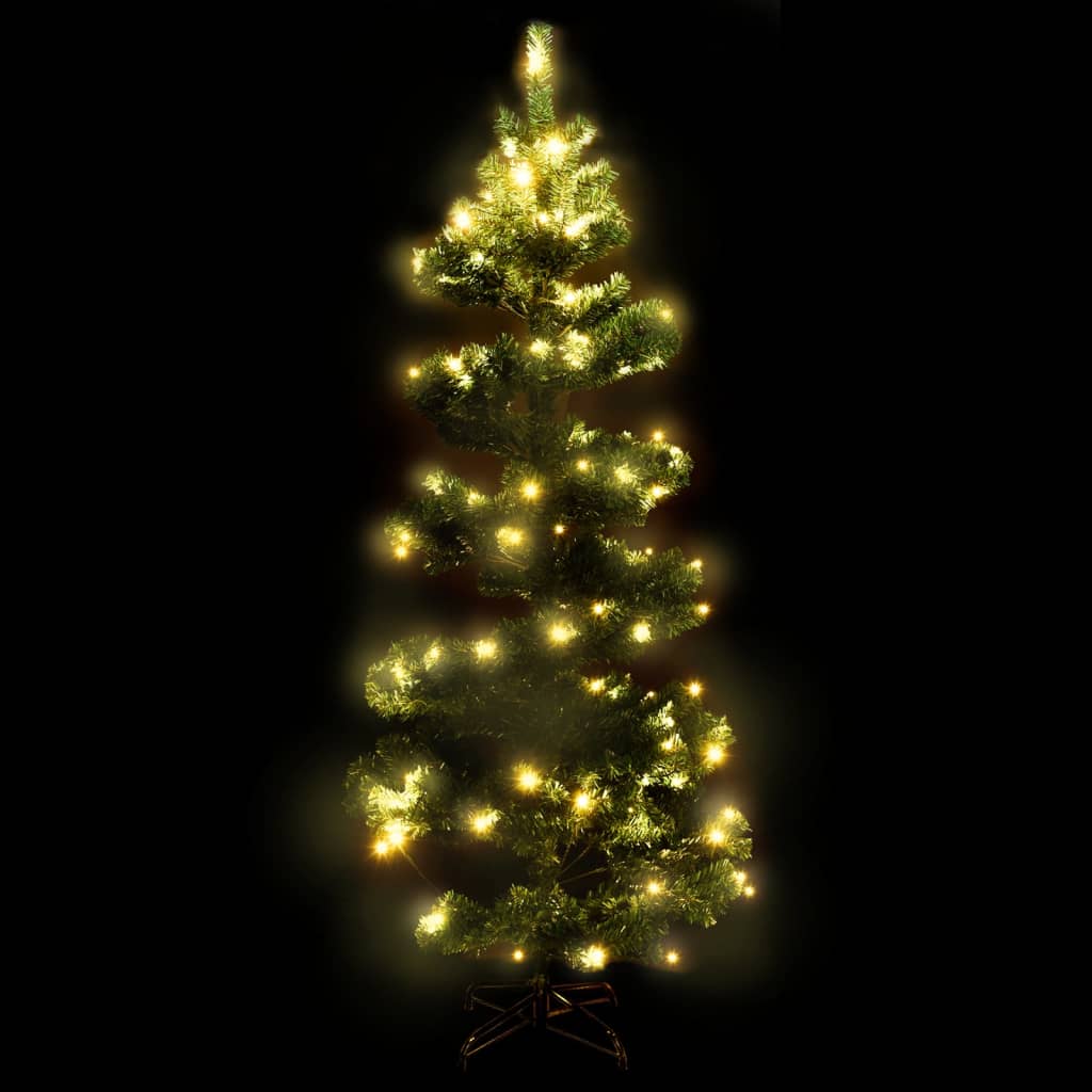 Vidaxl Kunstkerstboom med belysning och standard 150 cm PVC Green