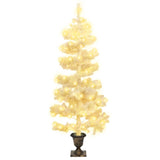 Vidaxl Kunstkerstboom with lighting and pot 120 cm PVC white