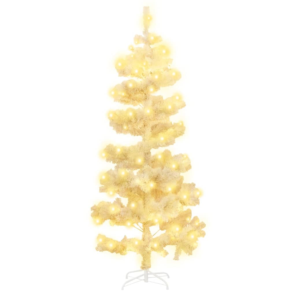 Vidaxl Kunstkerstboom with lighting and standard 180 cm PVC white