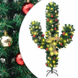 Vidaxl Christmas cactus with standard and LEDs 150 cm PVC green
