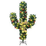 Vidaxl Christmas cactus with standard and LEDs 150 cm PVC green