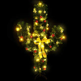 Vidaxl Christmas cactus with standard and LEDs 150 cm PVC green