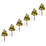 Vidaxl Tuinpadkerst trees 6 st with warm white LEDs 45 cm PVC