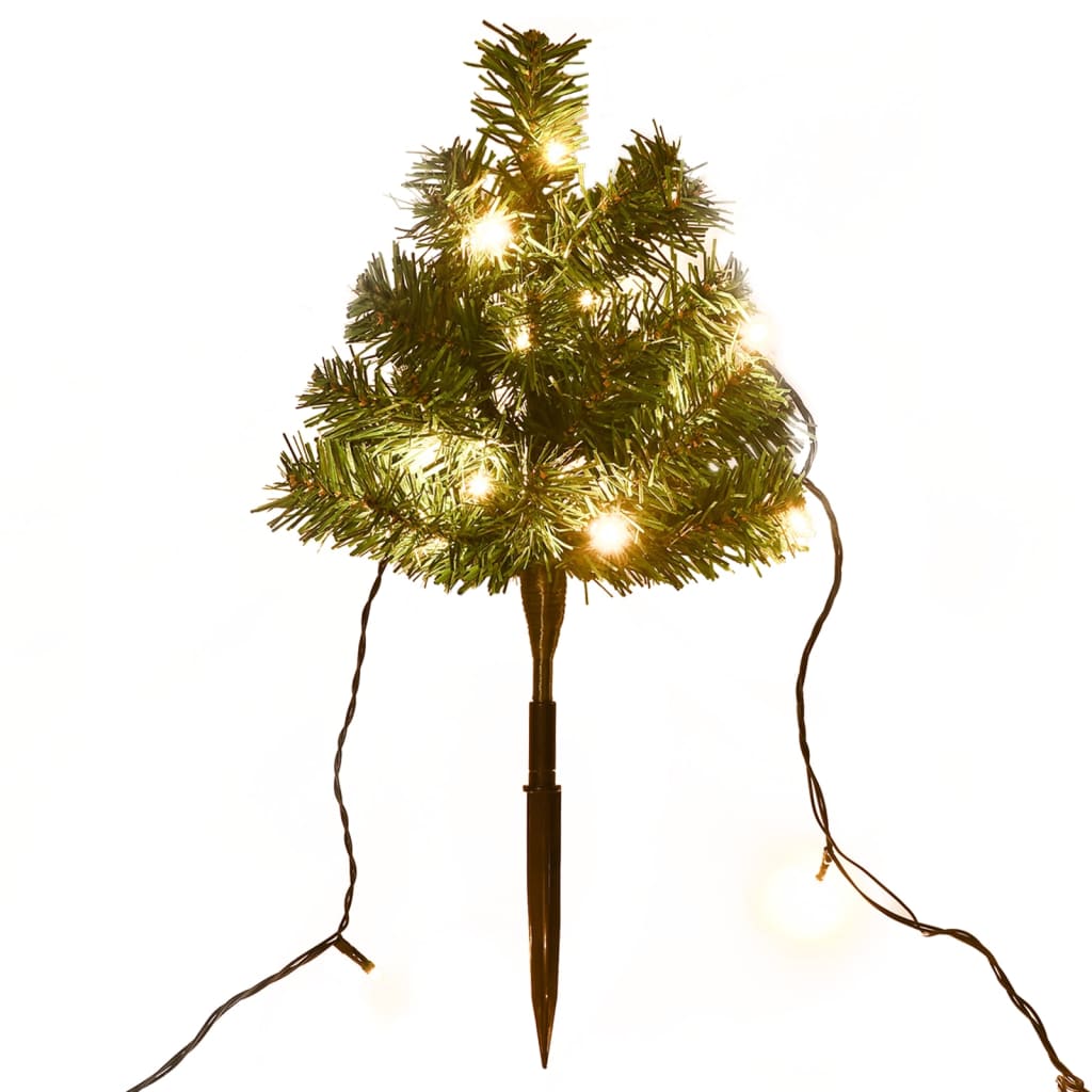 Vidaxl Tuinpadkerst trees 6 st with warm white LEDs 45 cm PVC