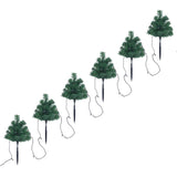 Vidaxl Tuinpadkerst trees 6 st with multicolored LEDs 45 cm PVC